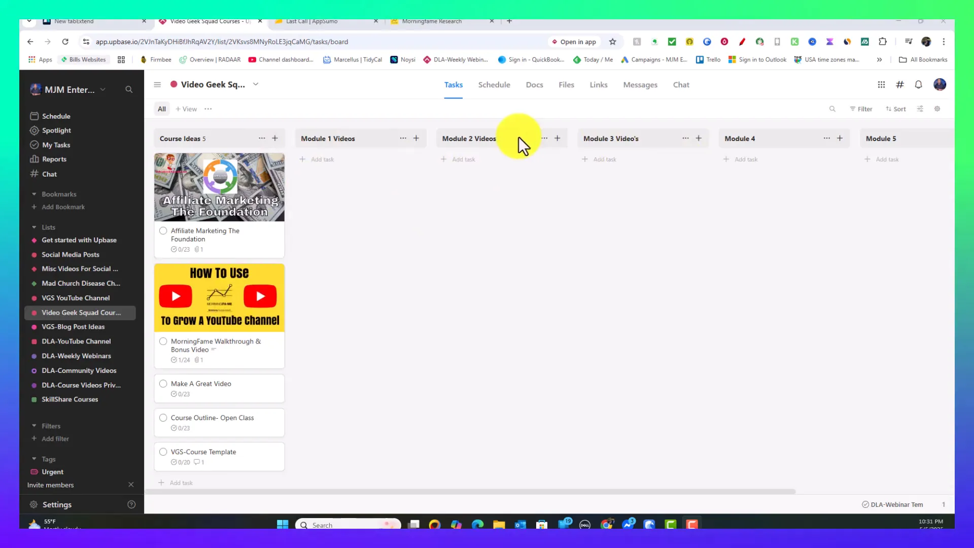 Upbase Kanban Project Management Dashboard
