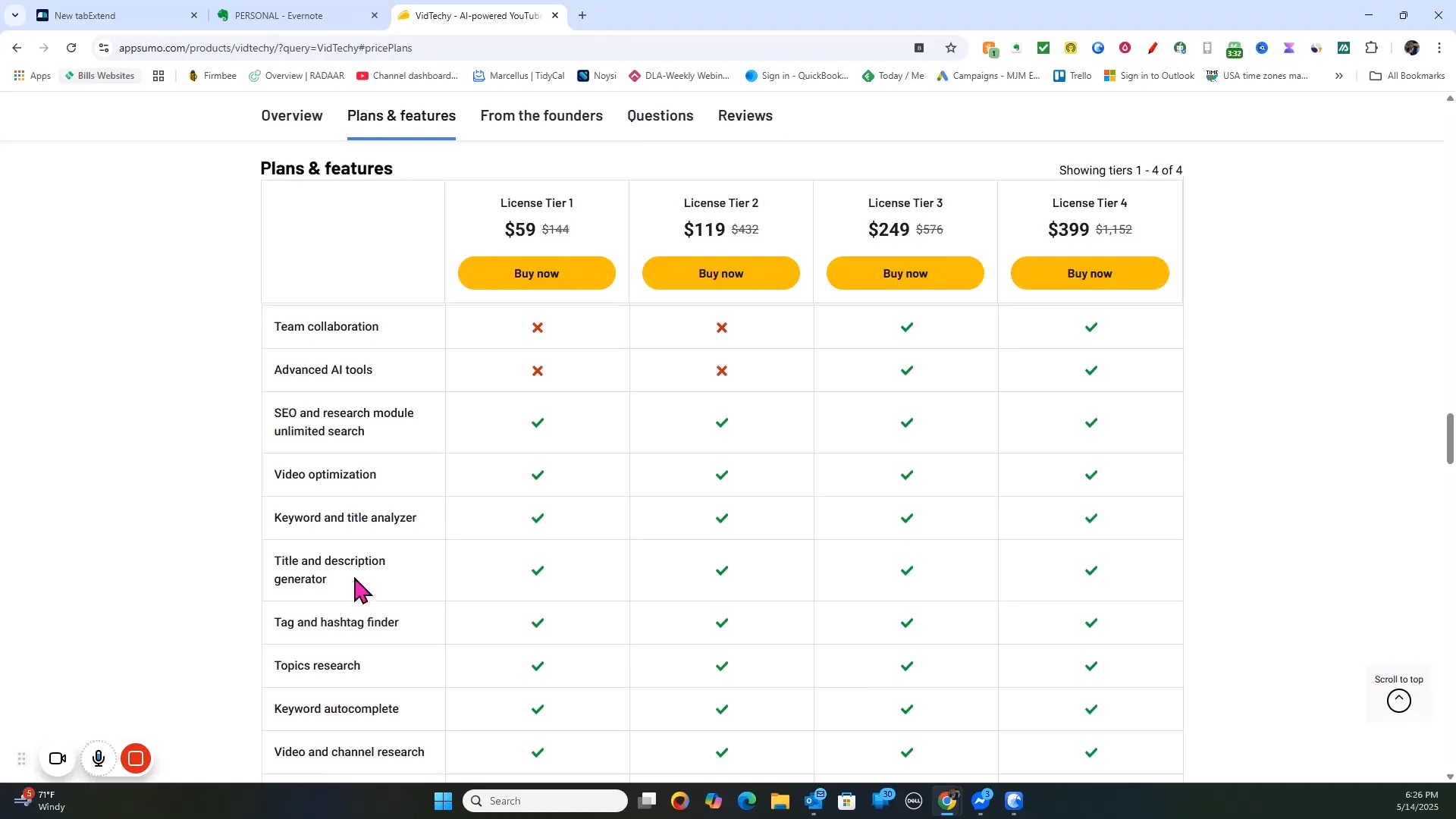 pricing tiers and features overview
